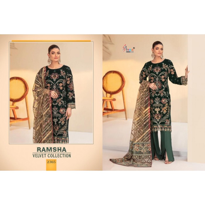 Shree Fabs Ramsha Velvet Collection Salwar Suits